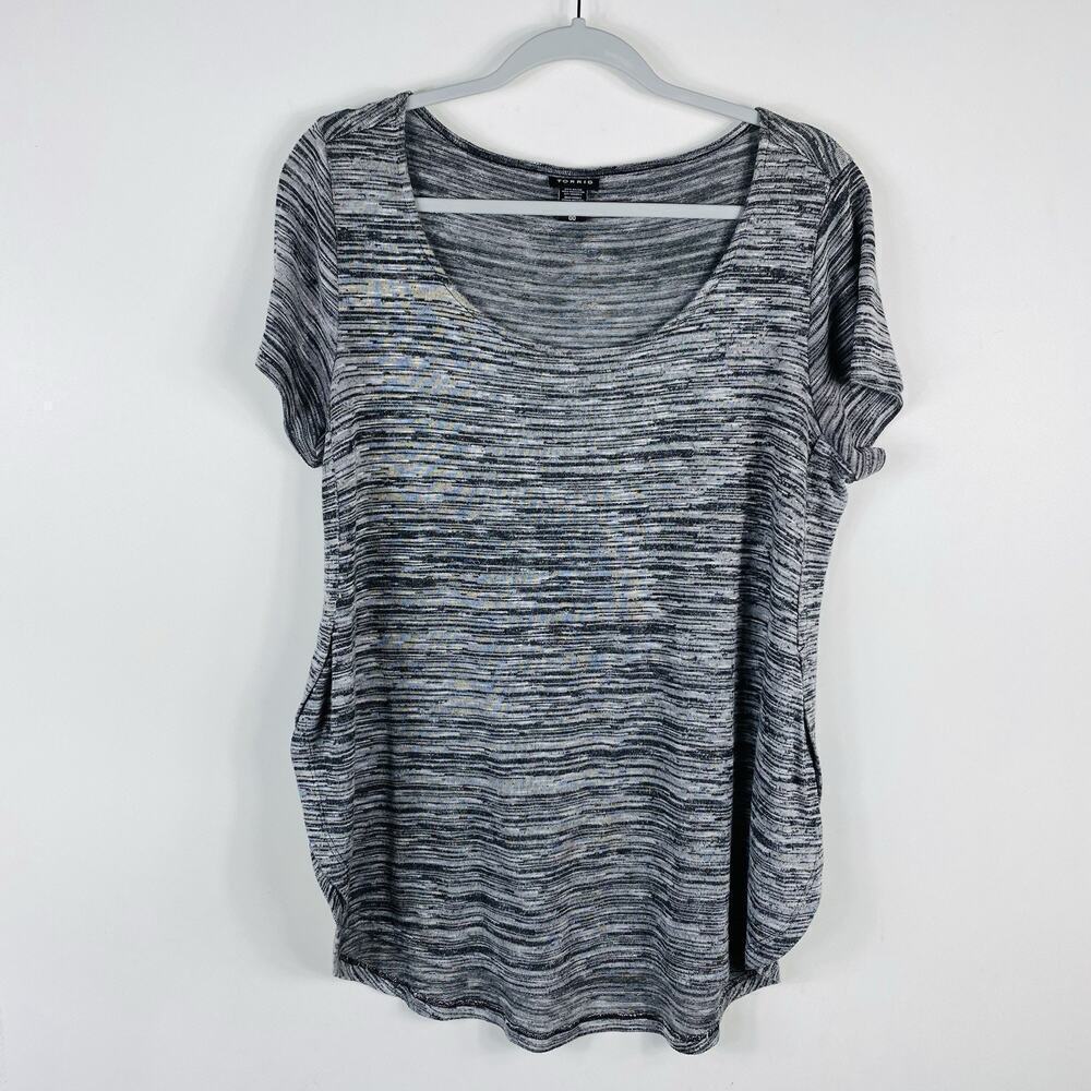 Torrid Size Medium Large 00 Spacedye Short Sleeve Tee Top